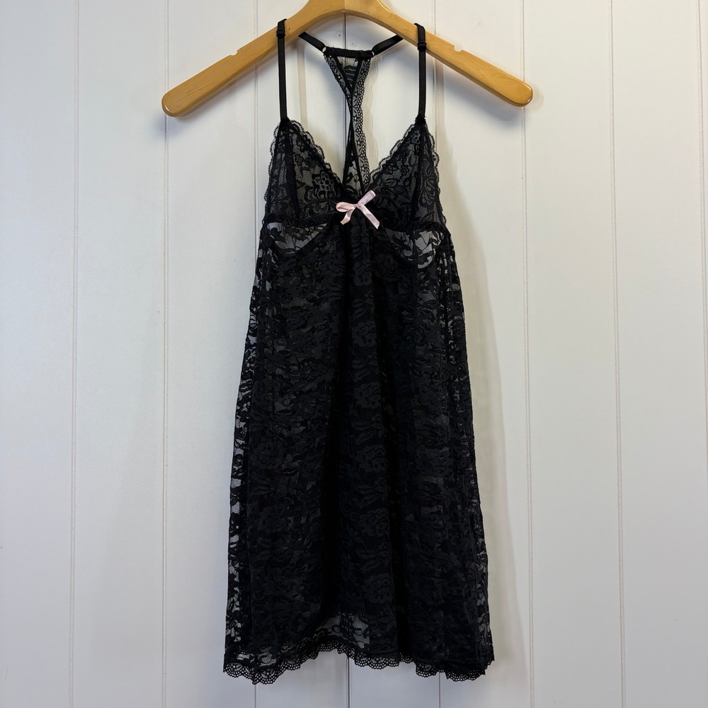 Carrie Amber Coquette Lace Babydoll Sweetheart Nightie Womens Size M Boudoir